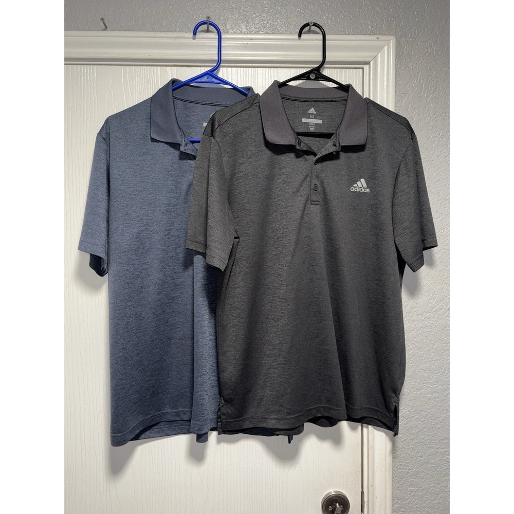 Adidas Golf Polo Shirts Lot Of 2 Mens Medium Performance Golf Casual activewear